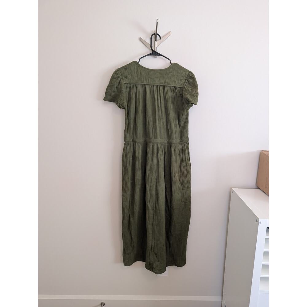 Christy Dawn Cotton Gauze Green Midi Dress Size Small - Picture 3 of 8